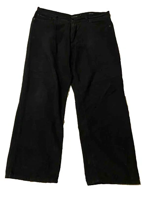 Calvin Klein Jeans Mens 38 Corduroy Pants BLACK Flat Front Straight Leg - Image 1 of 3