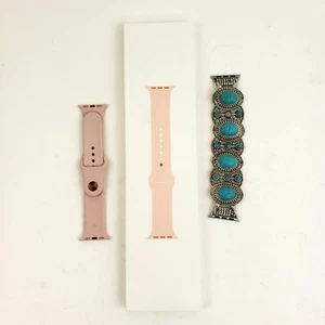 Original FABRICANTE DE EQUIPOS ORIGINALES Apple Watch ARENA ROSA Banda Deportiva 40 mm SE Serie 6 Nuevo + Extras - Imagen 1 de 9