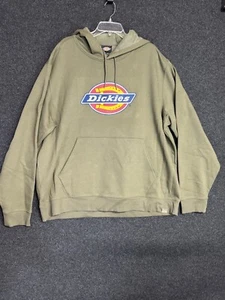 Dickies Hoodie Mens 3XL Olive Green Hooded Sweatshirt Genuine Workwear Logo NWT - Picture 1 of 10