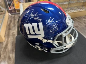 Fanatics Authentic Lawrence Taylor & Phil Simms Auto F/S Authentic Speed Helmet - Picture 1 of 4