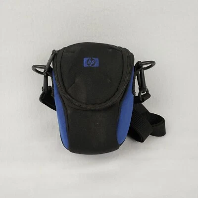 HP Hewlett Packard Small Expandable Blue/Black Camera Case/Bag - Image 1 of 4