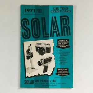 Catálogo de productos de cine solar 1971 cámara fotográfica cámara de video investigación - Imagen 1 de 13