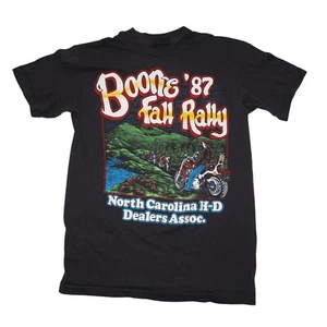 Harley Davidson Vintage 1987 Boone Fall Rally Single Stitch Shirt RARE Women's M - Picture 1 of 20