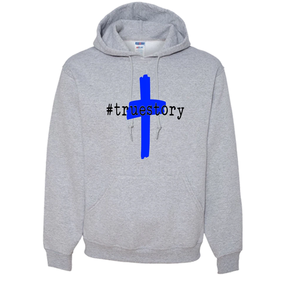 Христианская толстовка с капюшоном унисекс True Story для взрослых Savior Jesus Christ Crucifix религиозная - Изображение 1 из 1