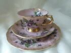 Antique 'Made in Japan' handpainted porcelain cup, saucer, plate. Beautiful
