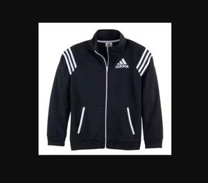 Brand New! Adidas Tiro and Tricot Jackets Collegiate Black / White Size 4 Kids - Picture 1 of 1