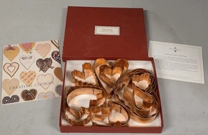 Martha by Mail Copper Cookie Cutters Hearts Complete Set Of 13 W/box - Picture 1 of 7