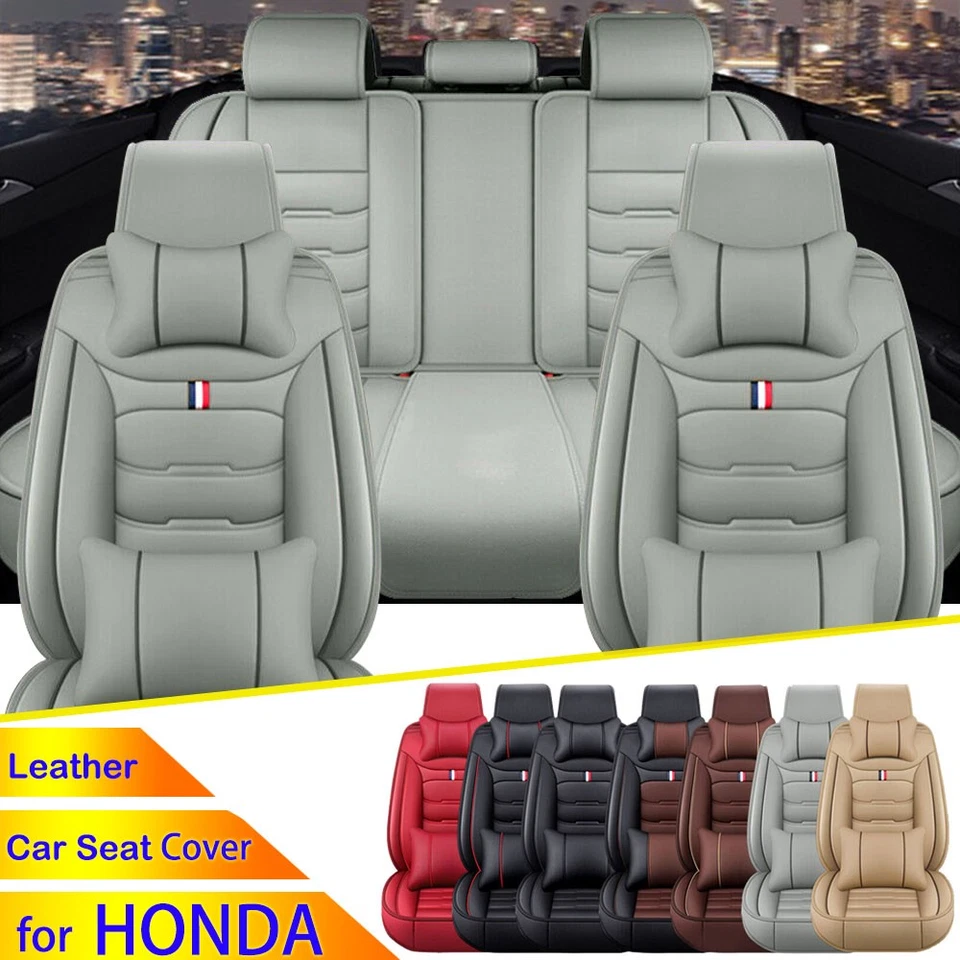 5 Seats For Honda Car Seat Covers Deluxe Leather Full Set Front Rear Protectors - Изображение 1 из 4