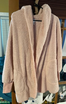 Top It Off Jacket with Hood One Size Pink in great condition - Image 1 of 4
