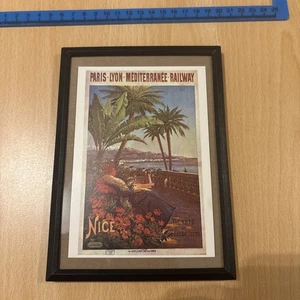 Repro Vintage Jugendstil gerahmte französische Ansichtskarte - schöner Zug  - Bild 1 von 5