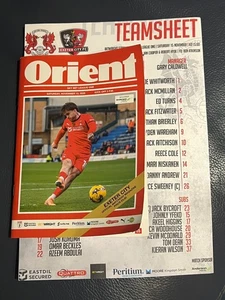 Leyton Orient v Exeter City Programme 15/11/2025 Plus Team Sheet - Picture 1 of 1