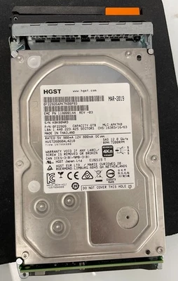 HGST 6TB 7.2K RPM 6/12 Gbps NL SAS 3.5" EMC 118000144 US7SSK600 HDD - Image 1 of 2
