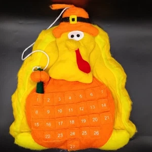 Pavo de Acción de Gracias Adviento Cuenta Regresiva Calendario Relleno Fieltro Peluche Colgante de Pared - Imagen 1 de 9