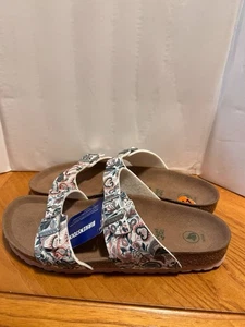 NWOB BirkenStock Sydney Vegan Birko-Flor Paisley Light Rose, Size 11 - Picture 1 of 5