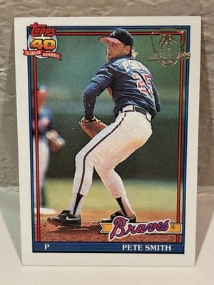 1991 Topps Operation Desert Shield #383 Pete Smith Atlanta Braves NRMT C - Image 1 of 2