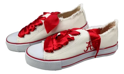 Zapatos para mujer Tenis de lona Equipo NCAA Alabama Carmesí Roll Tide Ropa 6 Foto 1 de 4