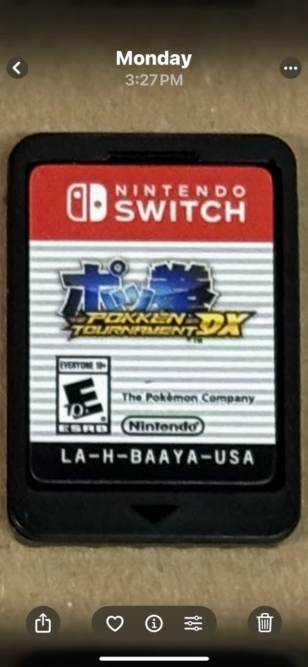 Cartucho Pokken Tournament DX Nintendo Switch solo juego Foto 1 de 1