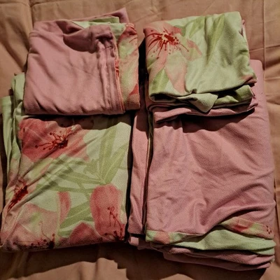 Bettwäsche QVC BLumenmuster / Unterseite rosa  -  warm - Bild 1 von 2