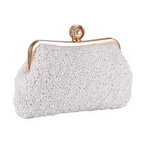  Pearl Clutch Purses for Women Evening Handbag Wedding Bridal Crossbody Style 1 - Picture 1 of 6