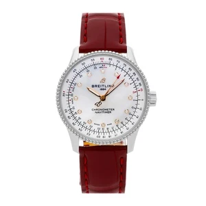 Breitling Navitimer Mujer Nácar Reloj con Diamantes Auto 35mm A17395211A1P6 - Imagen 1 de 5
