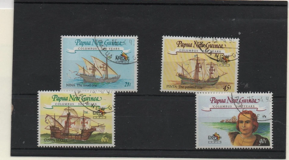 Papúa Nueva Guinea 1992 500 Aniversario de Colón Juego de 4 Usado fino SG662-665 Foto 1 de 1