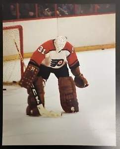 Vintage 8x10 PELLE LINDBERG Type 1 Photo Print Picture! Philadelphia Flyers - Picture 1 of 2