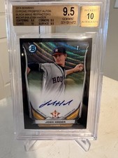 2014 JOSH HADER Bowman Chrome Auto Black Wave Refractor 25/50 BGS 9.5 🔥🔥🔥🔥🔥