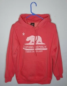 California Republic Hoodie Herren Medium Pink Bear Logo Coronado Island Pullover - Bild 1 von 3