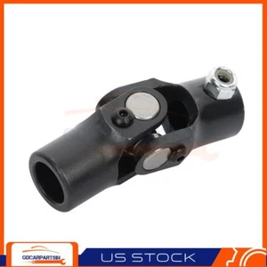 1x 5/8"-36 Spline X 3/4" Round Single Universal Steering Black U-Joint Shaft - Picture 1 of 12