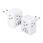 2 Pack European Travel Plug Adapter, TYPE C Most of Europe - 2 Pack
