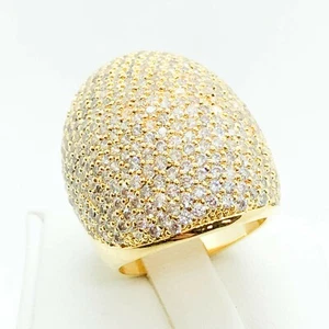 R6594 Damen Modeschmuck Weißgold Platte Versprechen Verlobung Kuppelring - Bild 1 von 8