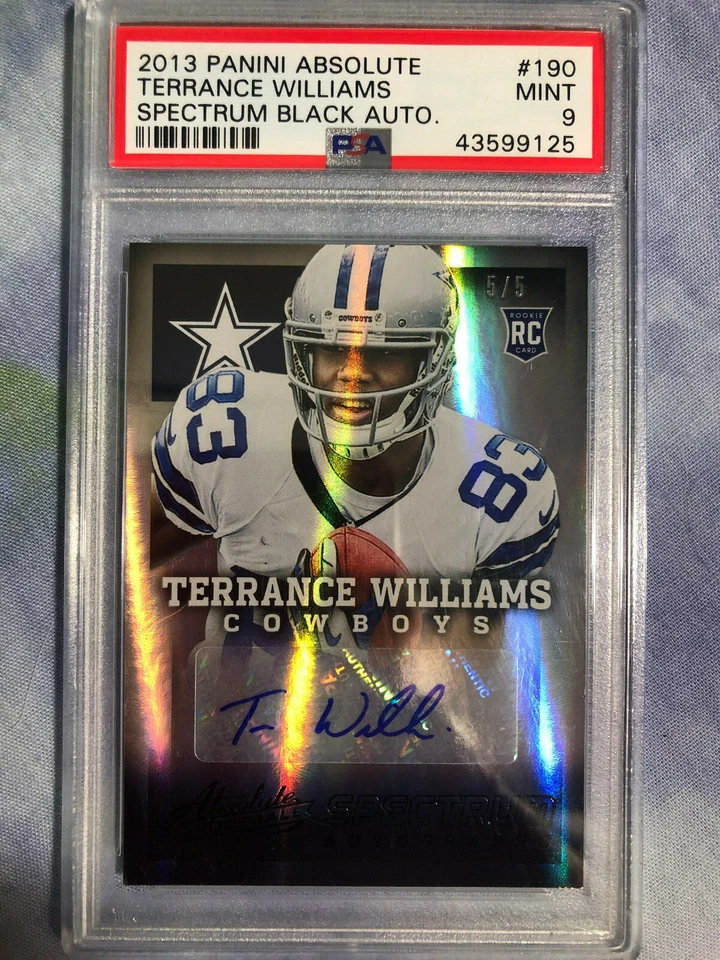 2013 Panini Absolute Terrance Williams #190 Spectrum Black Autograph /5 PSA 9 - Image 1 of 1