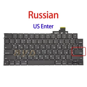 New Laptop Keyboard Russian Layout For Macbook Air Retina 13" A2681 2022 Year M2 - Picture 1 of 2