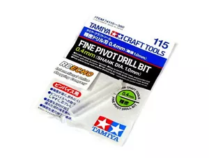 Herramientas artesanales modelo Tamiya broca de pivote fino 0,4 mm (diámetro del vástago 1,0 mm) 74115 - Imagen 1 de 1