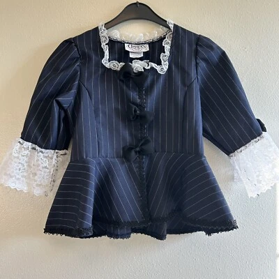 Charades Martha Washington Niña’s Colonial Halloween Disfraz Niño Grande Blusa Foto 1 de 4