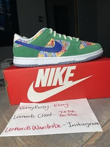 Nike Dunk Low Foam Finger Stadium Green Old Royal White Men’s 10.5 New DS - Picture 1 of 19