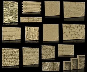 15 Pcs STL 3D Models BRICKS & STONES Textures for CNC Router 3d Printer Engraver - Picture 1 of 12