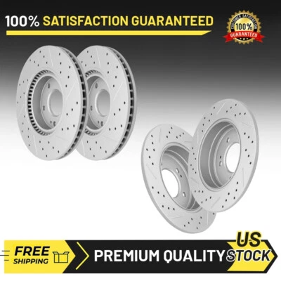 Rotores perforados de freno delanteros y traseros para Hyundai Sonata Kia Optima 2005-2013 Foto 1 de 4