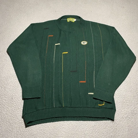 Green Bay Packers Vintage Crewneck Sweater Packers Pro Shop Mens Medium Acrylic Cover