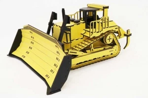 3D Cargo Truck Puzzle, 3D Puzzle, Wooden 3D Puzzle, Yellow - Black Cargo Truck - Picture 1 of 3