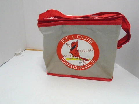 Vtg St. Louis Cardinals Vinyl/Cloth 6-pak Cooler Dairy Queen Coca Cola Energizer Cover