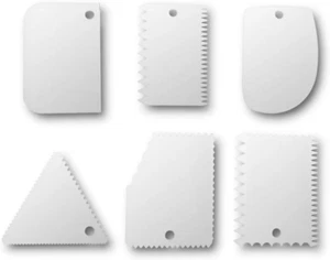Cake Scraper Set, Icing Smoother Butter Cream Smoother Plastic Dough Cutters Ice - Picture 1 of 7