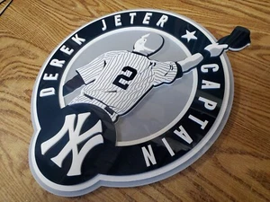 JETER Derek  logo 3D art sign YANKEES NEW YORK man cave baseball HOF NY Fame - Picture 1 of 12