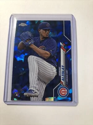 2020 Topps Chrome Sapphire Adbert Alzolay Rookie Card #340 Chicago Cubs - Image 1 of 2