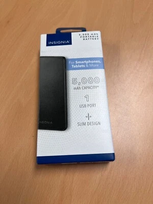 Insignia- 5,000 mAh Portable Charger / Power Bank for Most USB Devices Black - Image 1 of 2