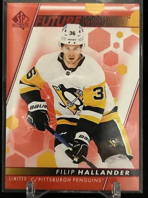 FILIP HALLANDER 2022-23 SP AUTHENTIC LIMITED RED FUTURE WATCH RC #133 Pittsburgh - Image 1 of 2