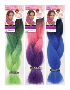 Janet Collection Ombre Braiding Hair Kanekalon - Pastel Jumbo Braid Two Tone - Picture 1 of 2