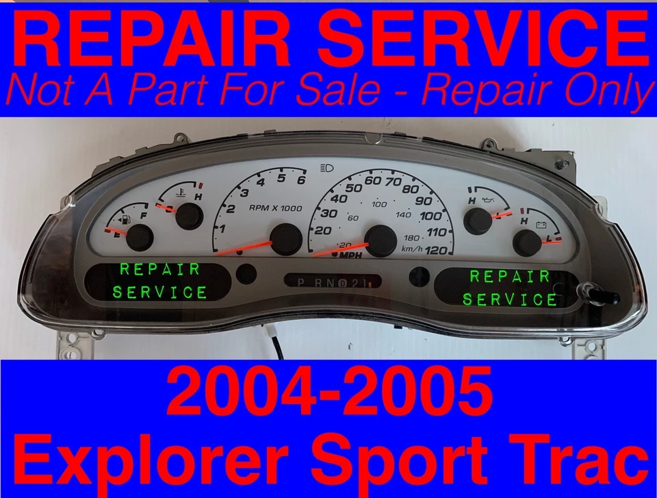 REPAIR SERVICE 2004-2005 FORD EXPLORER SPORT TRAC Instrument Gauge Cluster 04 05 - Bild 1 von 1
