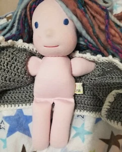 Little Buddies  Waldorf Doll Cloth Multicolor Hair  Blue eyes 9"  - Picture 1 of 4