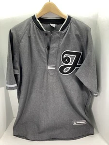Jordan Warm Up Shirt Men Size Large Gray Canvas Short Sleeve Pullover Vintage - Picture 1 of 13